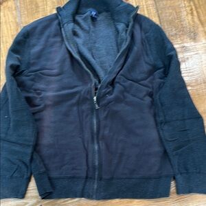 GAP Black Zip Up Sweater Knit
